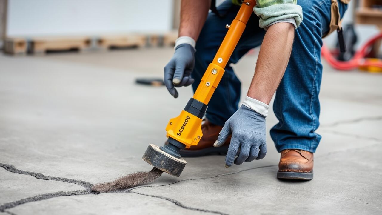 How do you fill deep cracks in concrete?