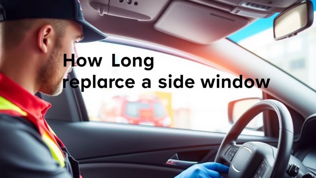 How long does it take to replace a side window in a car?